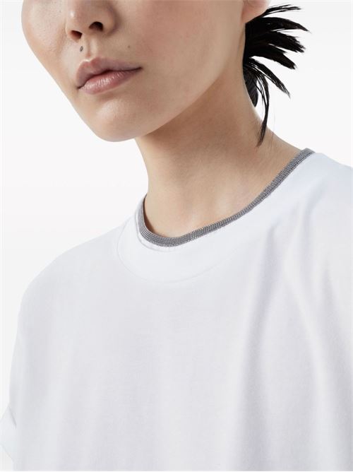 T-shirt con dettaglio Monile BRUNELLO CUCINELLI | M0T18BD200C159